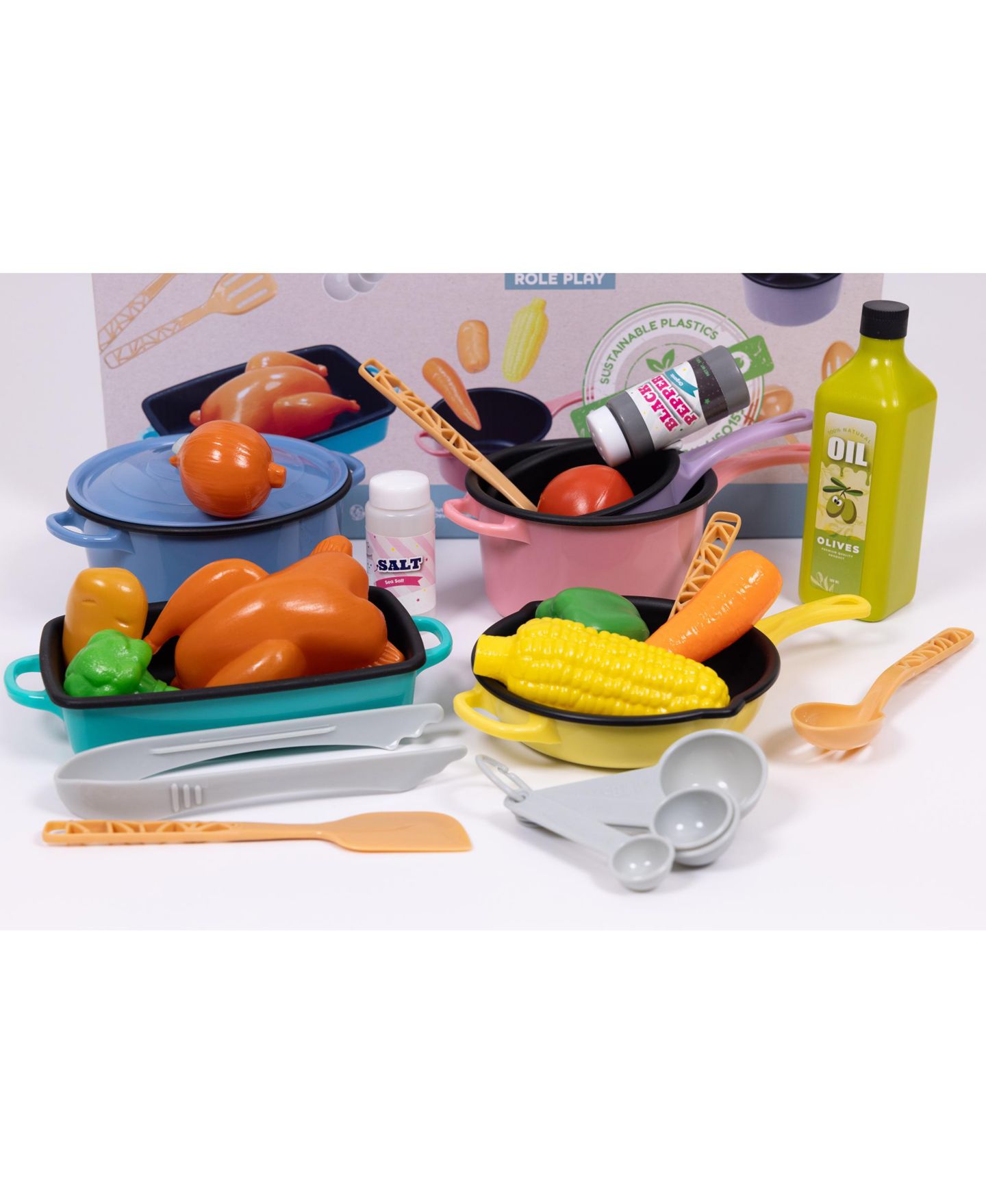 Детский игровой набор NurtureNature Imaginative Minds Cooking 27-Piece Playset, Ages 3+ — фото 9