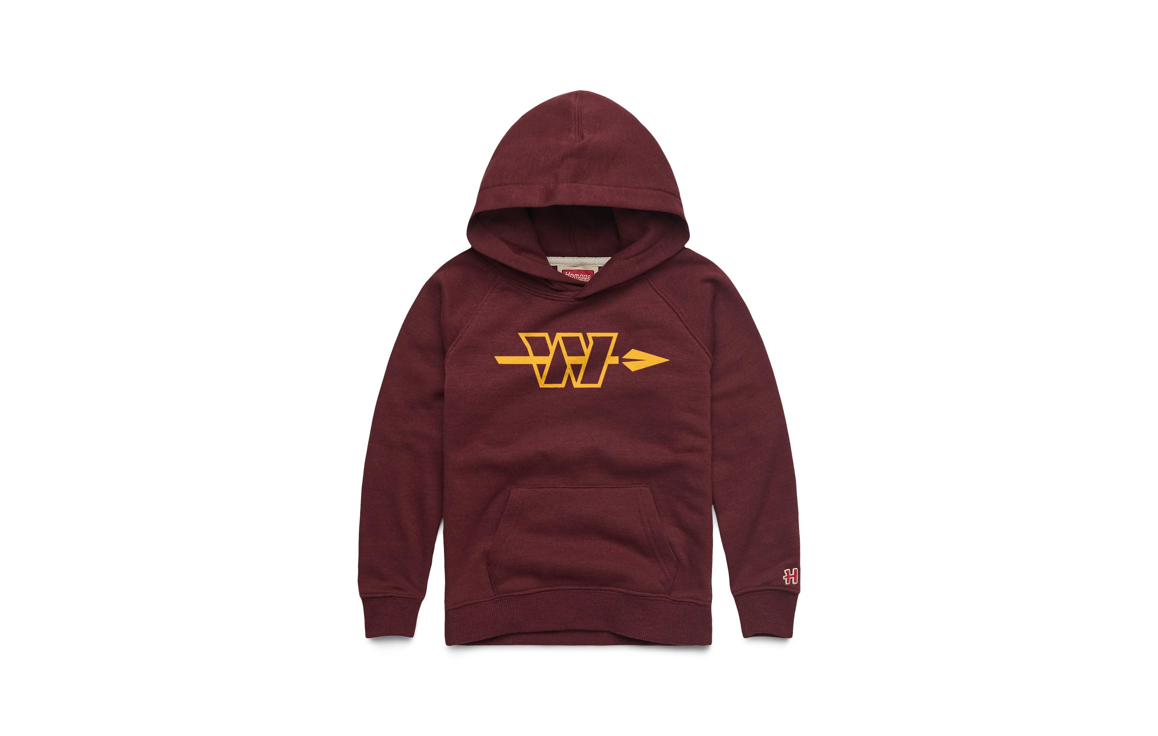 Toddler Homage Burgundy Washington Commanders Alternate Logo Tri-Blend Hoodie