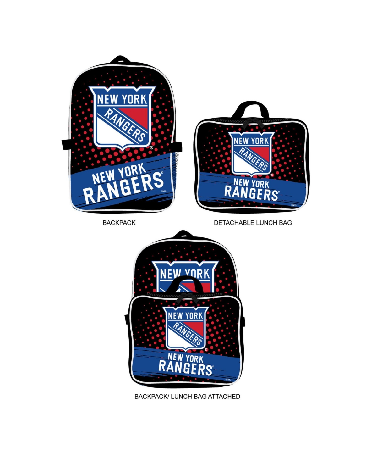 Mojo New York Rangers Backpack & Lunch Box 2-piece Set In Black