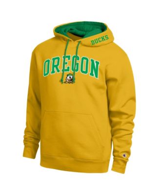 Men's Yellow Oregon Ducks Arch Tackle Twill Hoodie