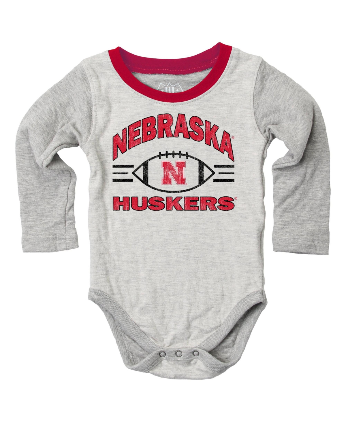 Wes & Willy Baby Boys and Girls Heather Gray Nebraska Huskers Jie Hopper Set