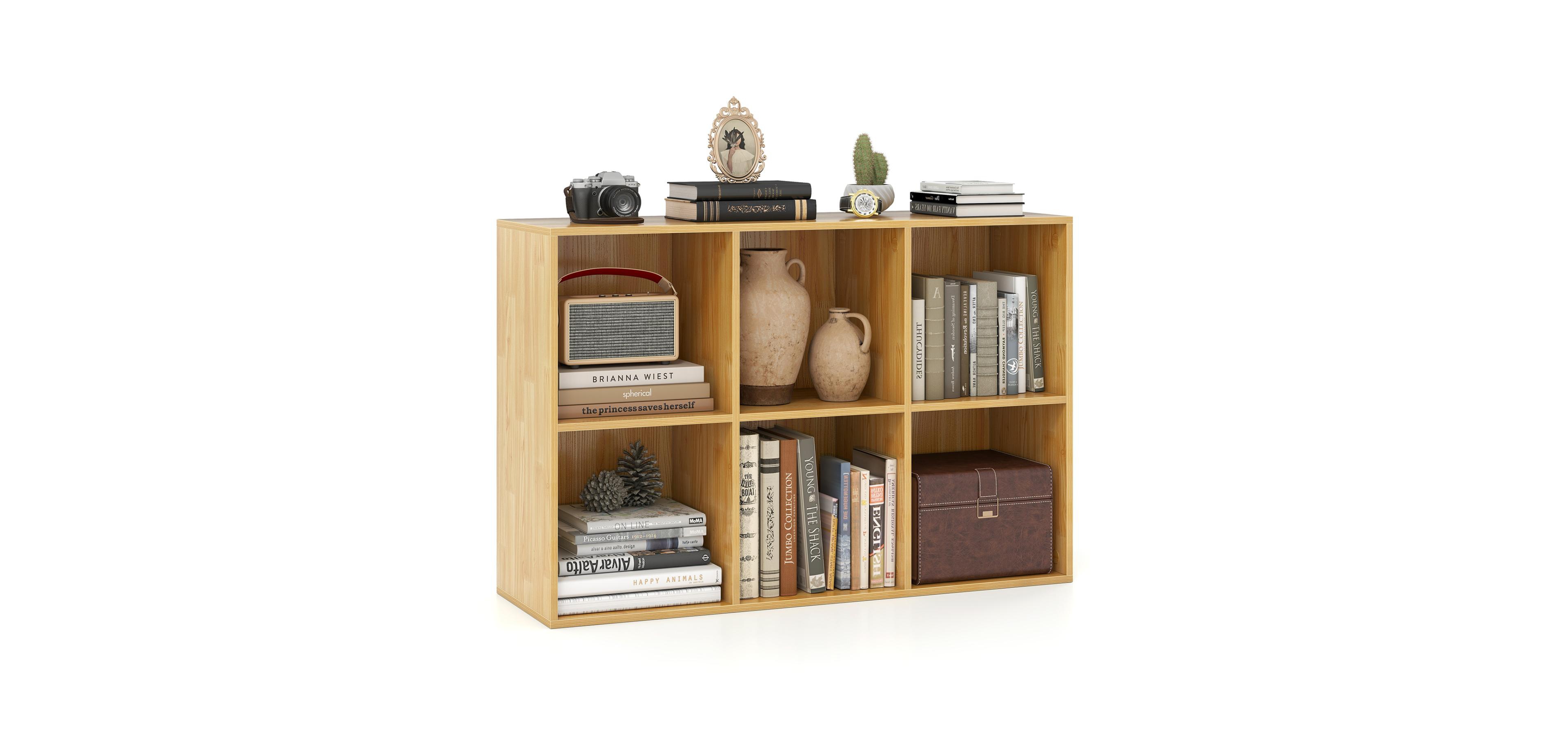 Mecale Modern 6-Cube Bookcase with Anti-tipping Kits for Bedroom Living Room