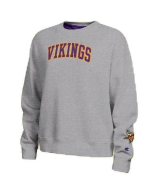 Minnesota Vikings Women's Contrast Lined Sweatshirt - Heather Gray