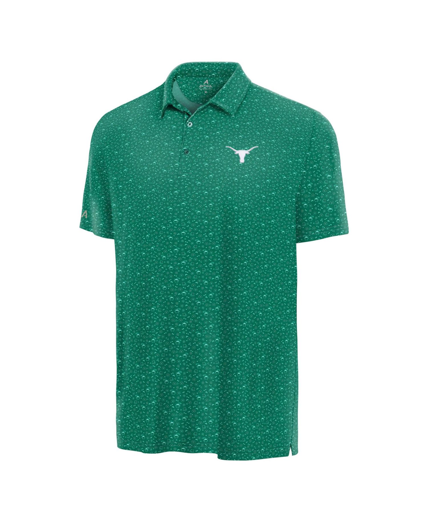 Men's Green Texas Longhorns Lucky Run Polo
