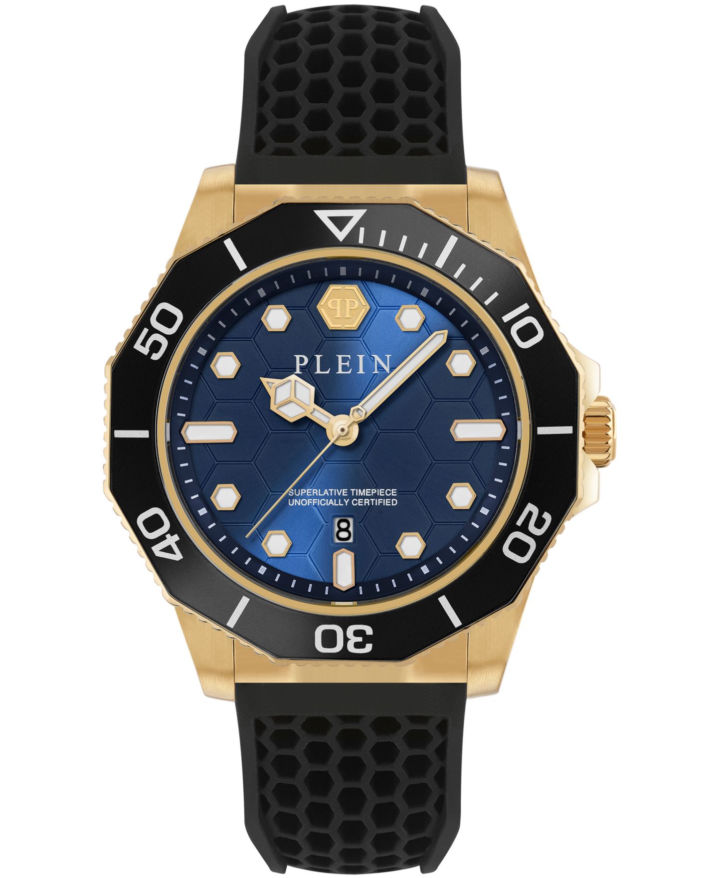 Мужские часы Philipp Plein Aquastorm IP Yellow Gold Stainless Steel Bracelet Watch, 44mm — фото 1