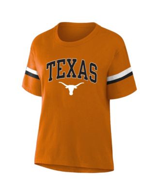 Women's  Texas Orange Texas Longhorns Stripe Plus Size T-Shirt