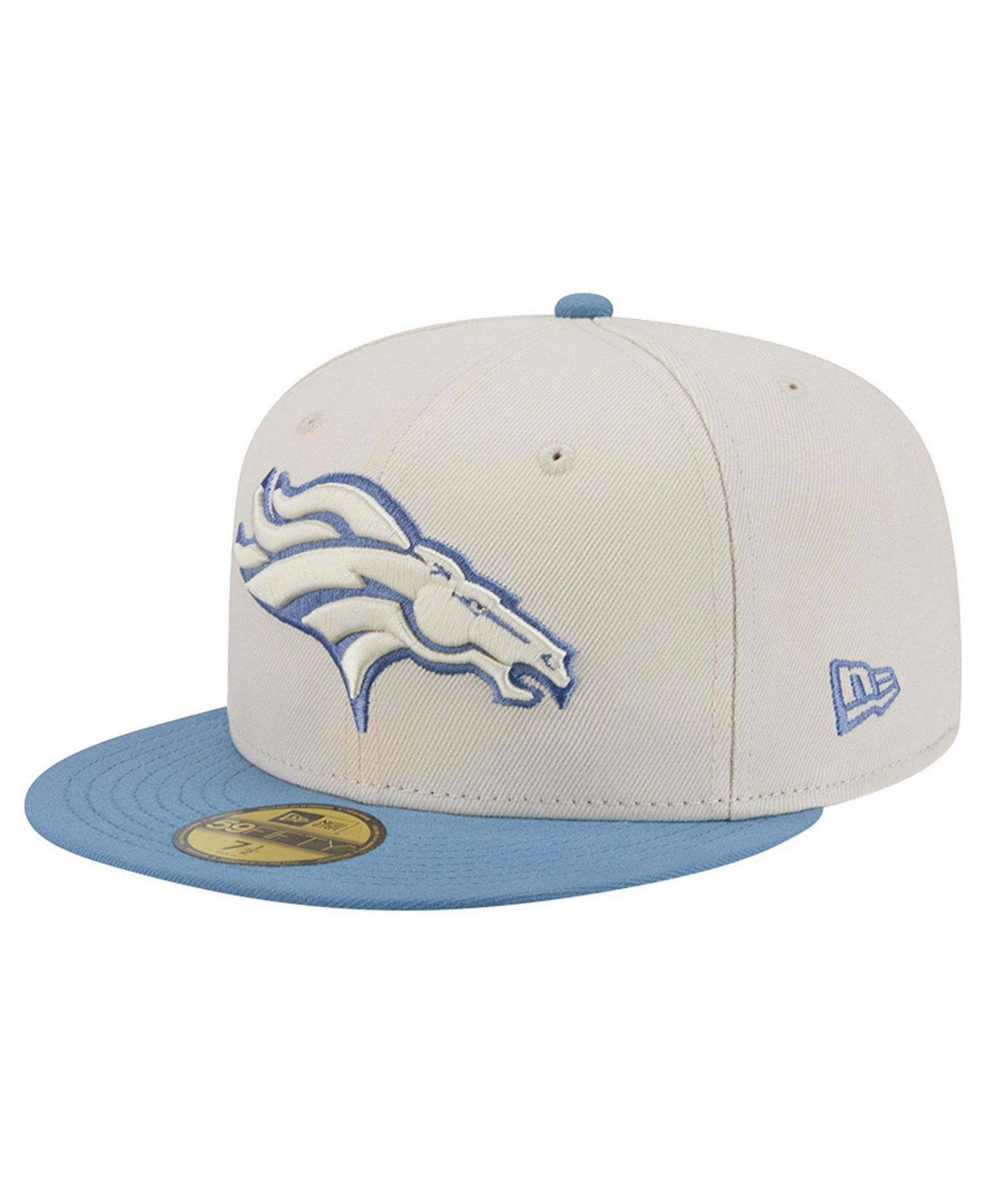Men's Cream/Blue Denver Broncos Color Pack 59FIFTY Fitted Hat