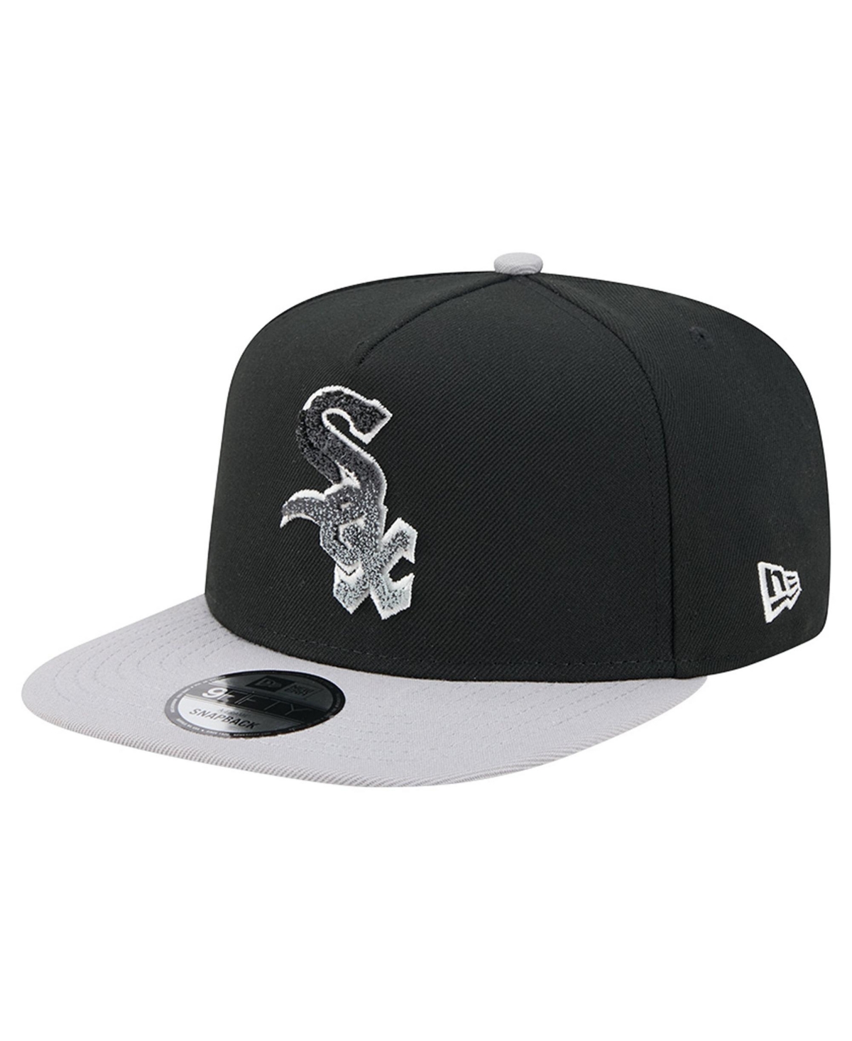 New Era Men's Black/Gray Chicago White Sox Chenille Gradient A-Frame 9FIFTY Snapback Hat