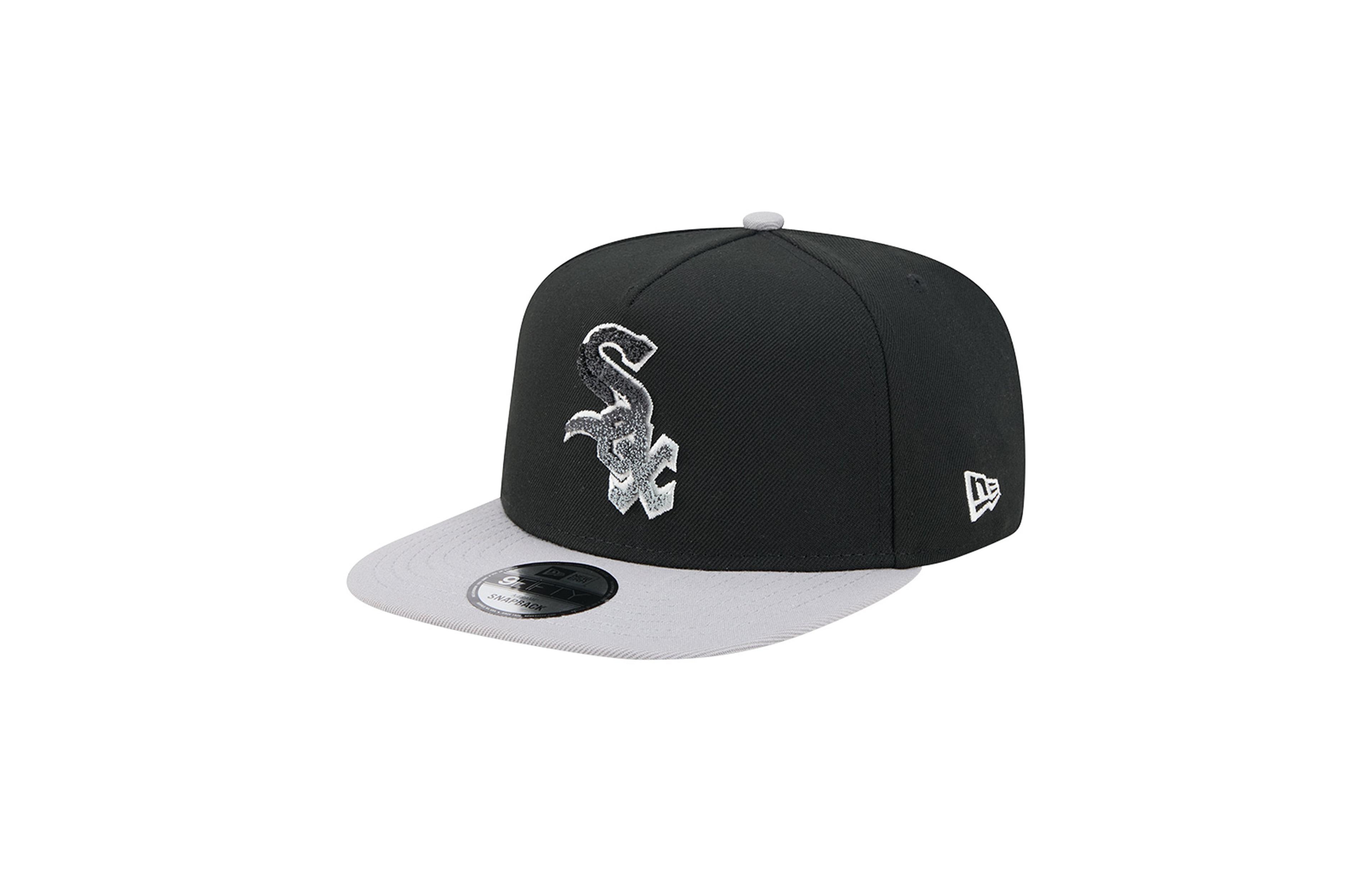 New Era Men's Black/Gray Chicago White Sox Chenille Gradient A-Frame 9FIFTY Snapback Hat