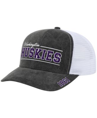 Men's and Women's  Gray Washington Huskies Billy 2400 Adjustable Trucker Hat