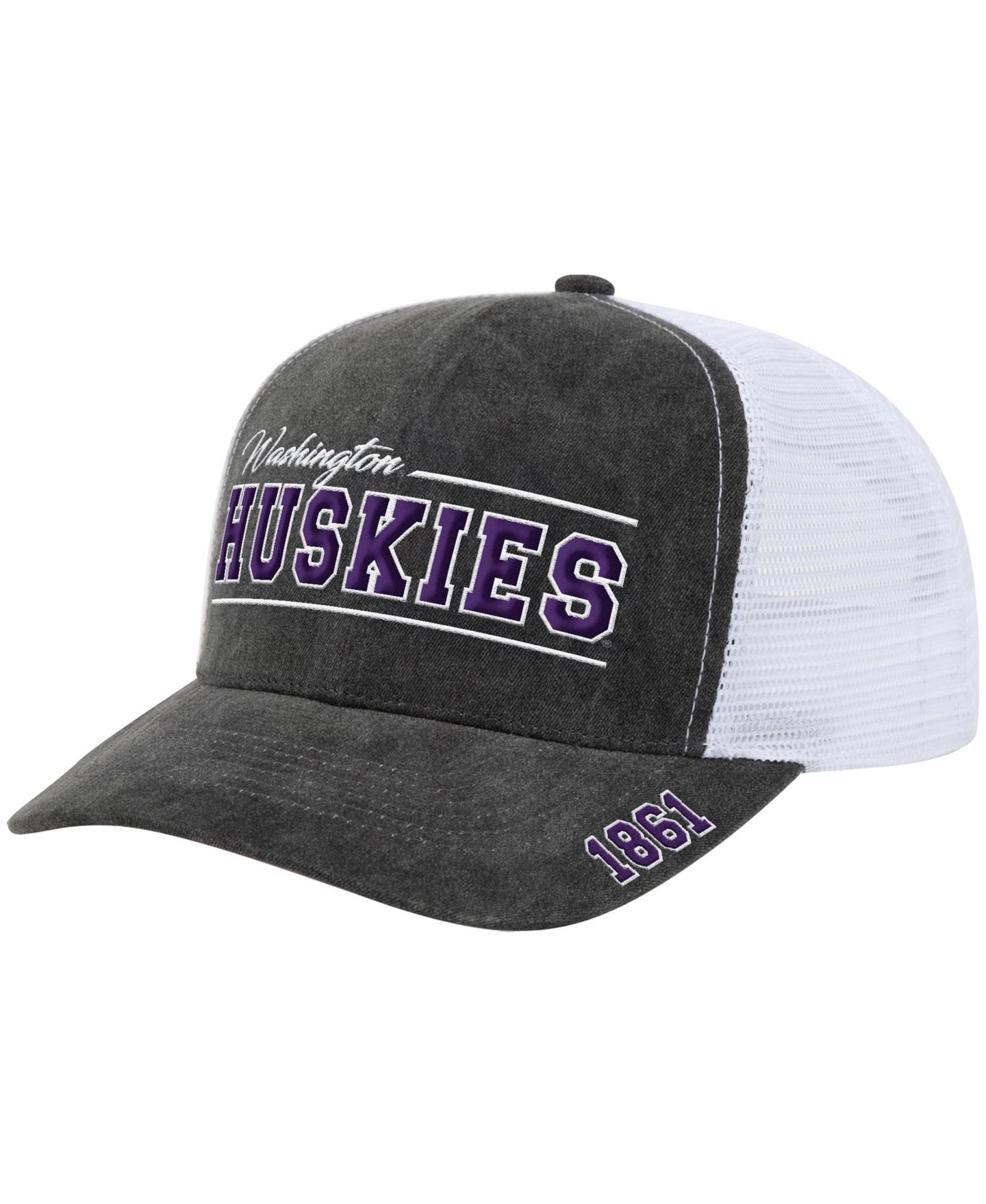 Кепка Colosseum Gray Washington Huskies Billy 2400 Adjustable Trucker Hat — фото 1
