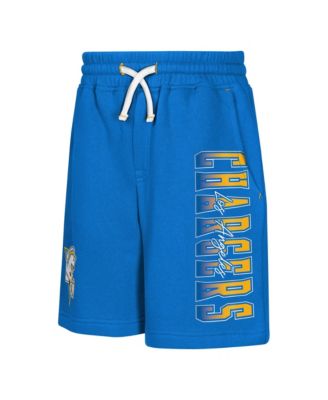 Big Boys and Girls  Powder Blue Los Angeles Chargers Audible Fleece Shorts
