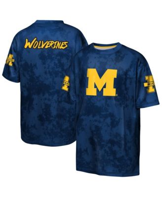 Big Boys and Girls Navy Michigan Wolverines Off-Side Sublimated T-Shirt