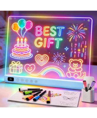 Rechargeable LED Interactive Drawing Board with Tracing Book and Markers