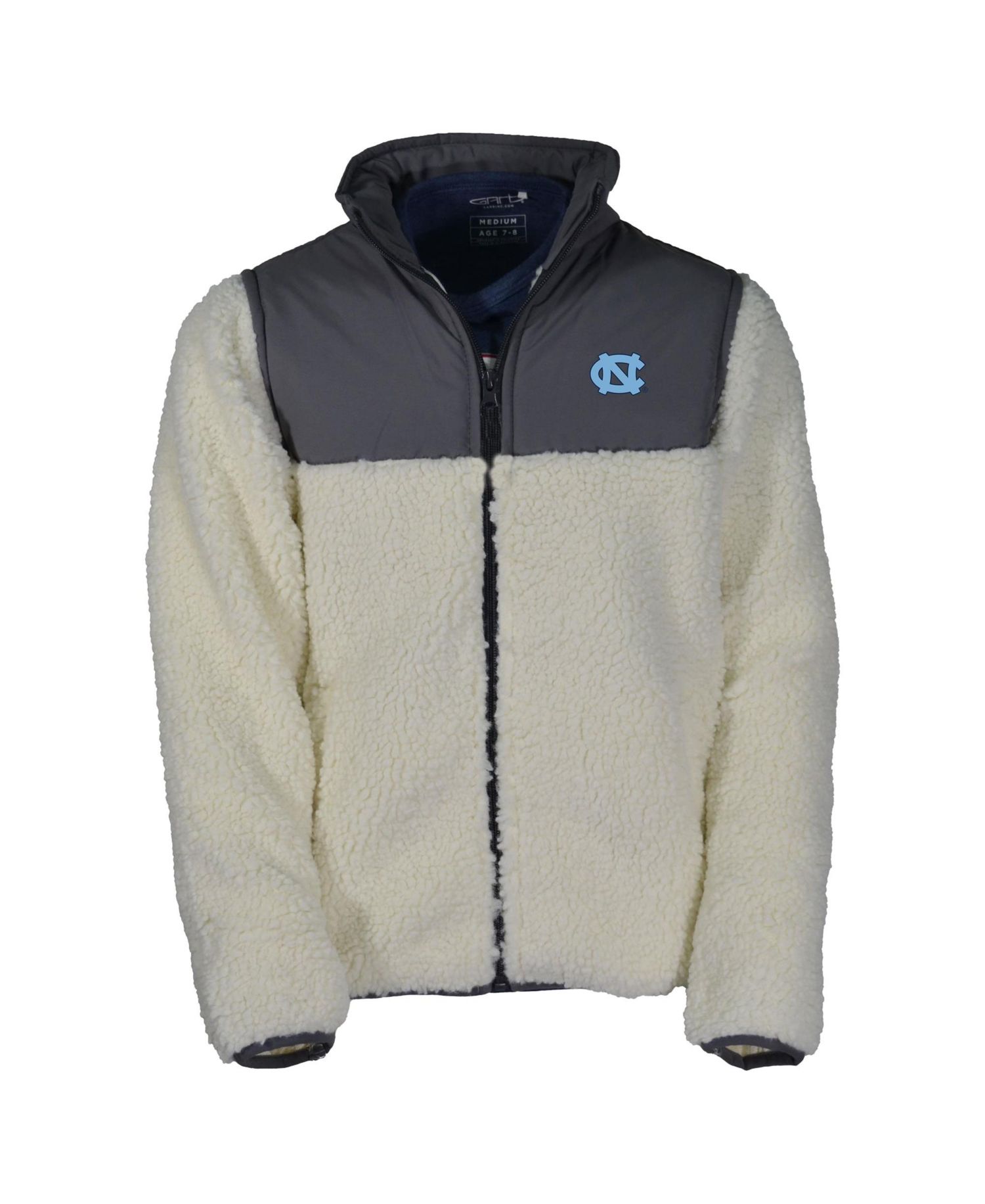 Big Boys and Girls Charcoal North Carolina Tar Heels Teddy Sherpa Jacket