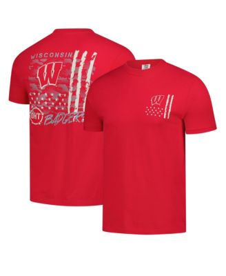 Men's  Red Wisconsin Badgers Comfort Colors OHT Camo Overlay T-Shirt