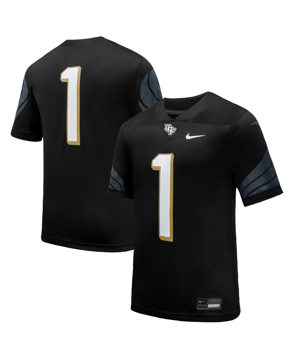 Men's Nike #1 Black Ucf Knights Home Game Football Jersey - Black