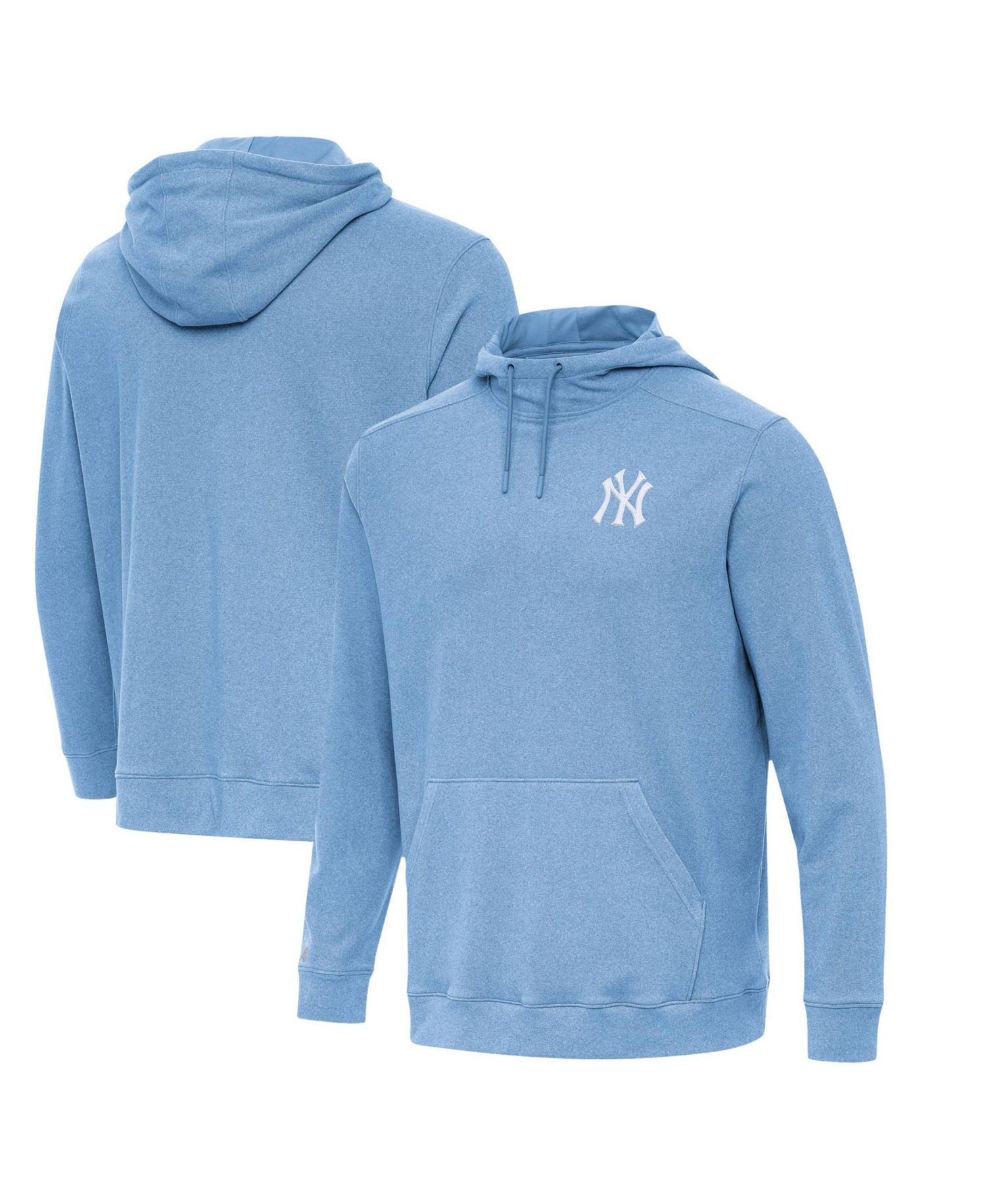 Men's Heather Powder Blue New York Yankees Cloud Pullover Hoodie
