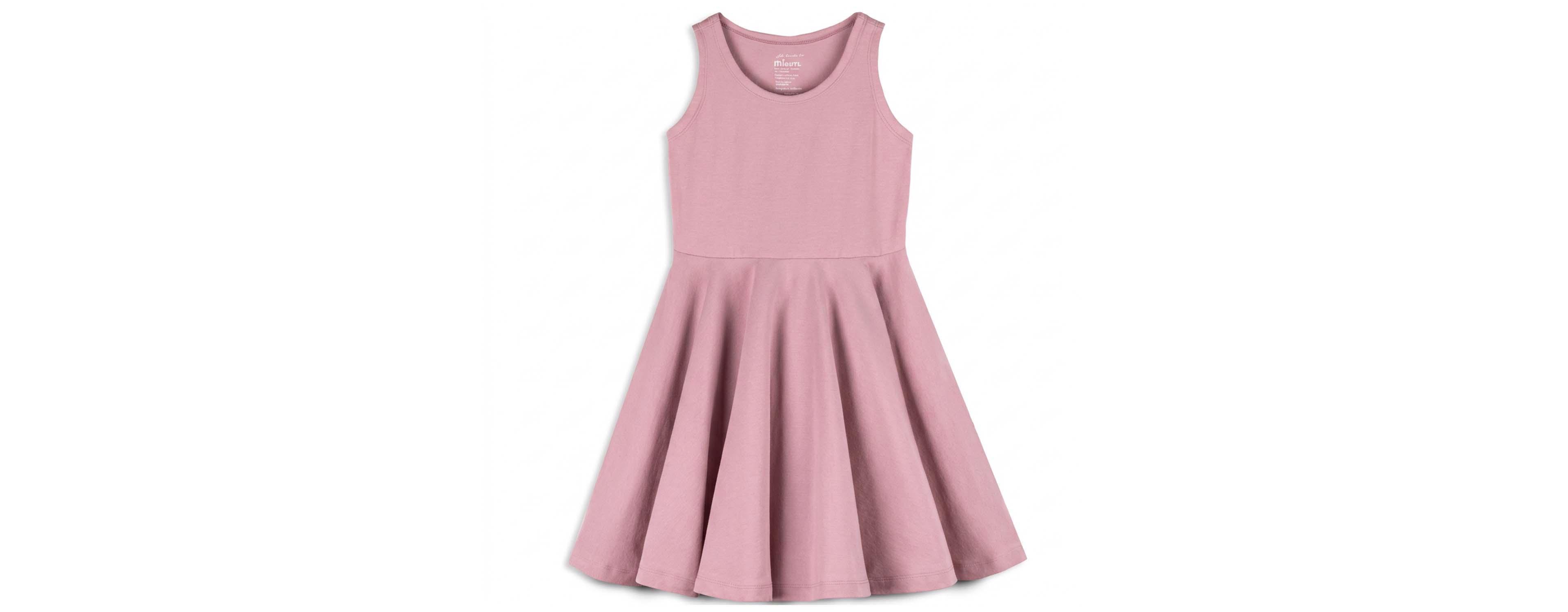 Mightly Girls ( xs to xxl ) Cotton Solid Sleeveless Twirl Dress