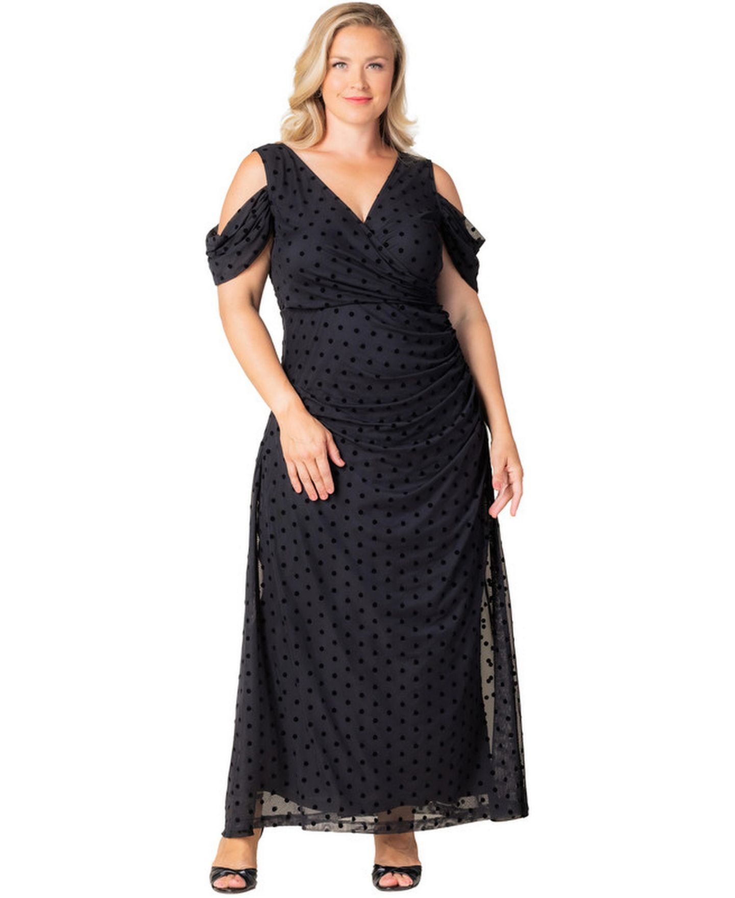 Женское платье Kiyonna Plus Size Seraphina Mesh Gown, цвет: Чёрный — фото 1