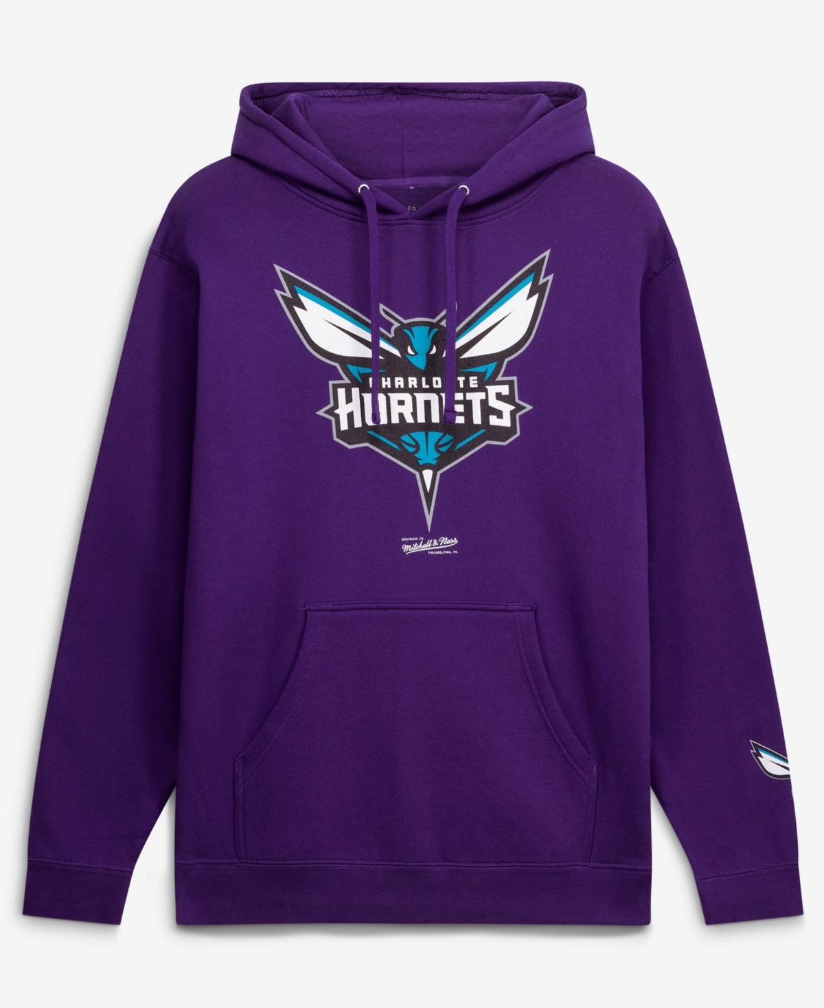 Men's Mitchell & Ness Purple Charlotte Hornets Fleece Hoodie