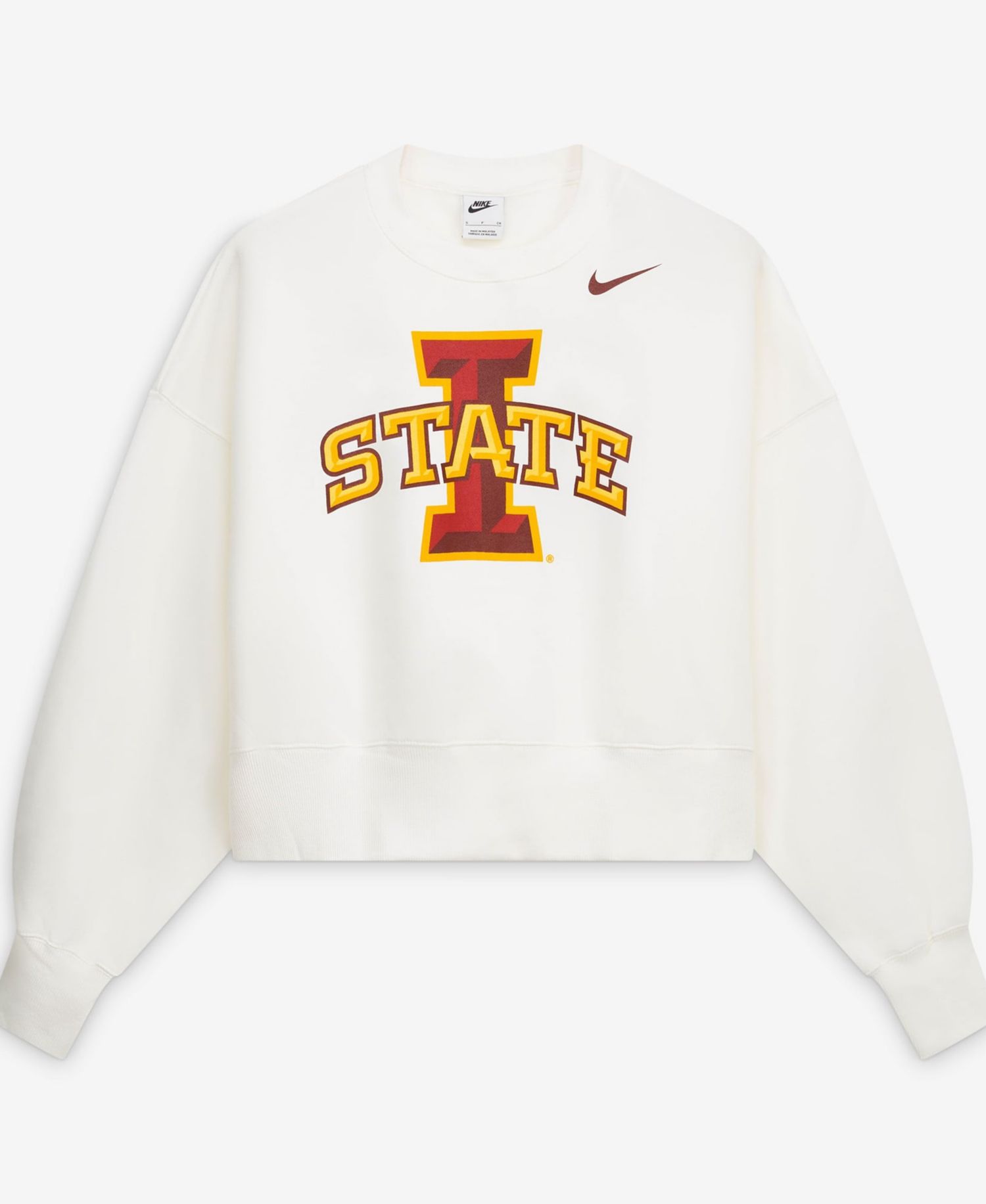 Women's White Iowa State Cyclones Phoenix Fleece Pullover Sweatshirt