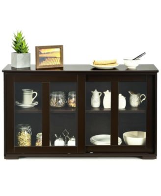 Sideboard Buffet Cupboard Storage Cabinet with Sliding Door