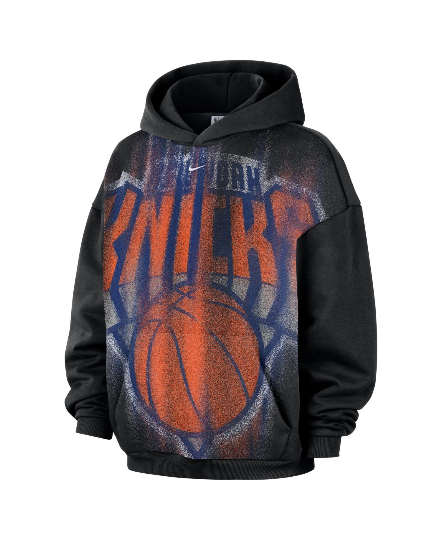 Men's Black New York Knicks 2026 Standard Issue Practice Icon Fleece Pullover Hoodie