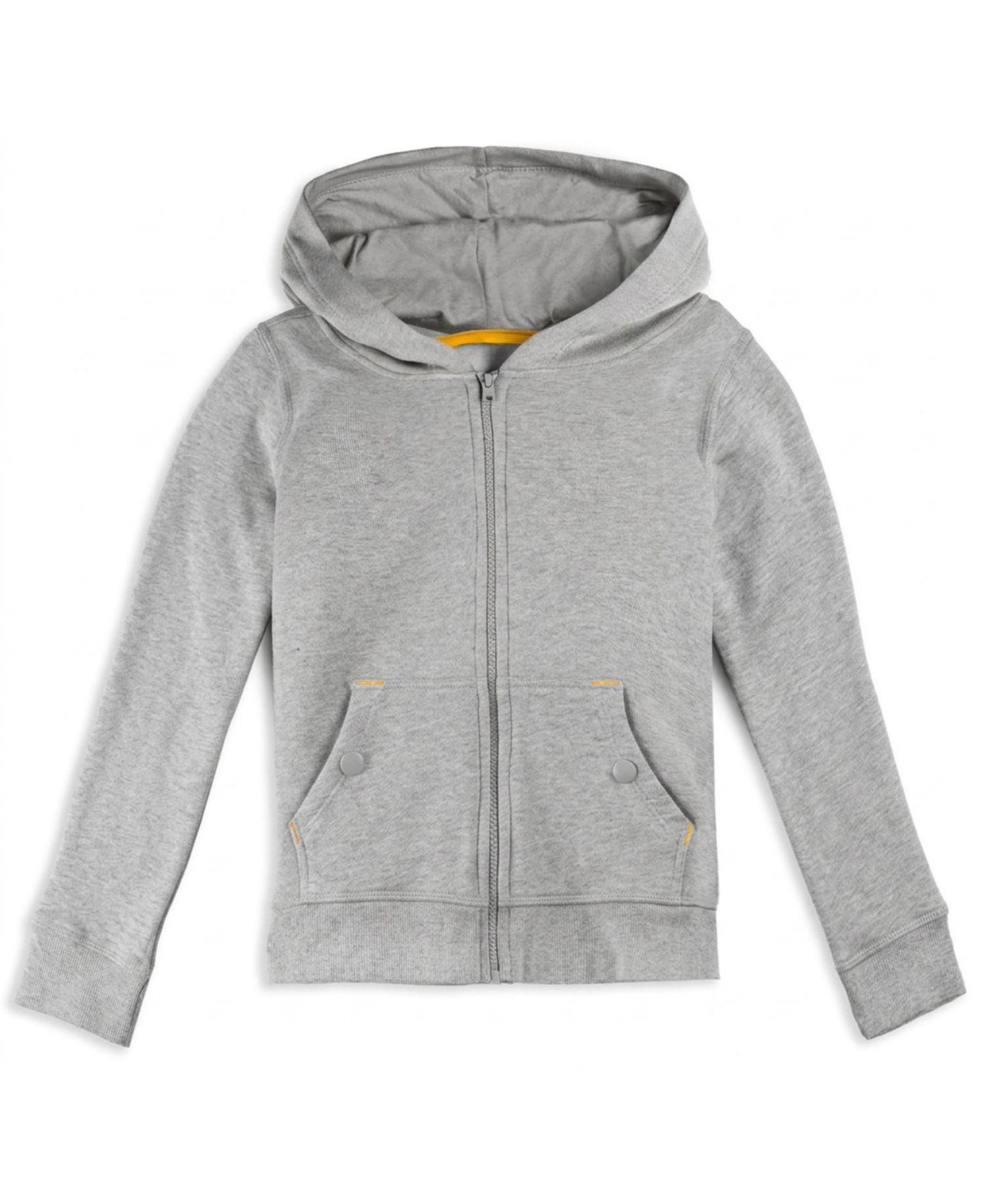 Худи Mightly Fair Trade Cotton Zip-Up Pocket для мальчиков, цвет: Меланжевый серый — фото 1