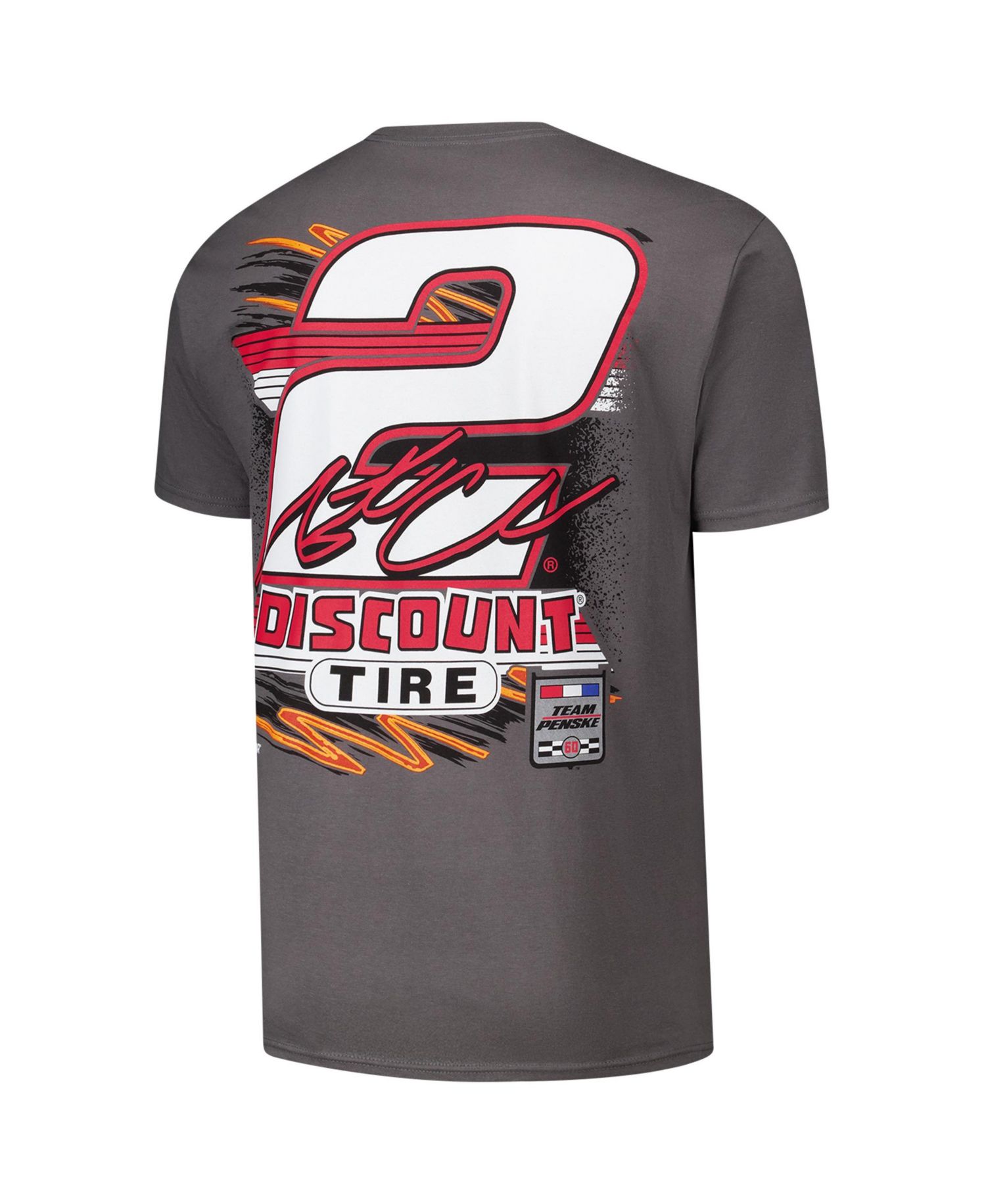 Men's Charcoal Austin Cindric Discount Tire 2-Spot T-Shirt