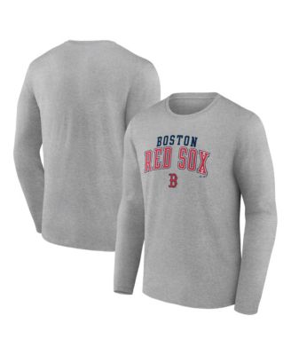 Men's Heather Gray Boston Red Sox Iconic Long Sleeve T-Shirt