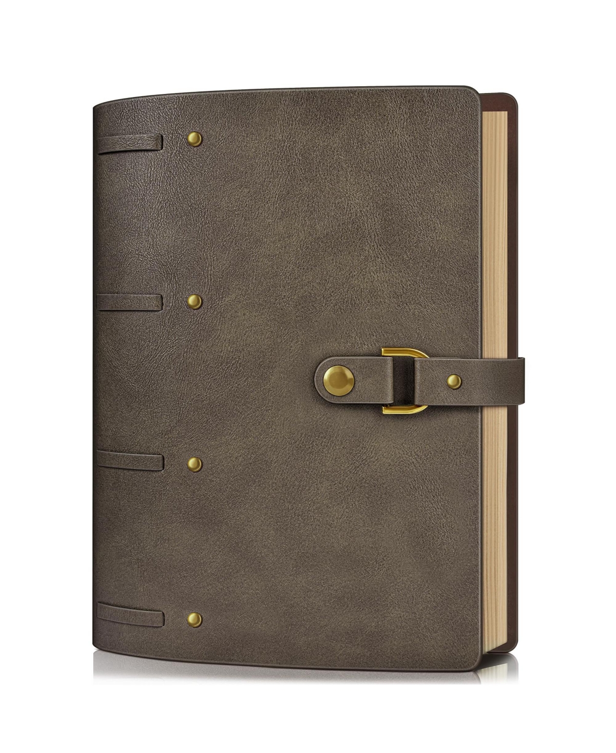 Danrong Leather Journal Notebook Refillable Lined Pages Vintage Travel Diary With Gift Box - Dark brown 6.99inch