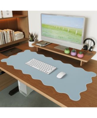Giant Leather Desk Pad Protector Anti Slip Mouse Pad For Office Workspace