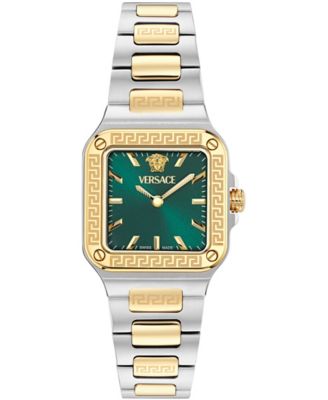 Women's Greca Edge Two Tone Bracelet Watch, 30x30mm