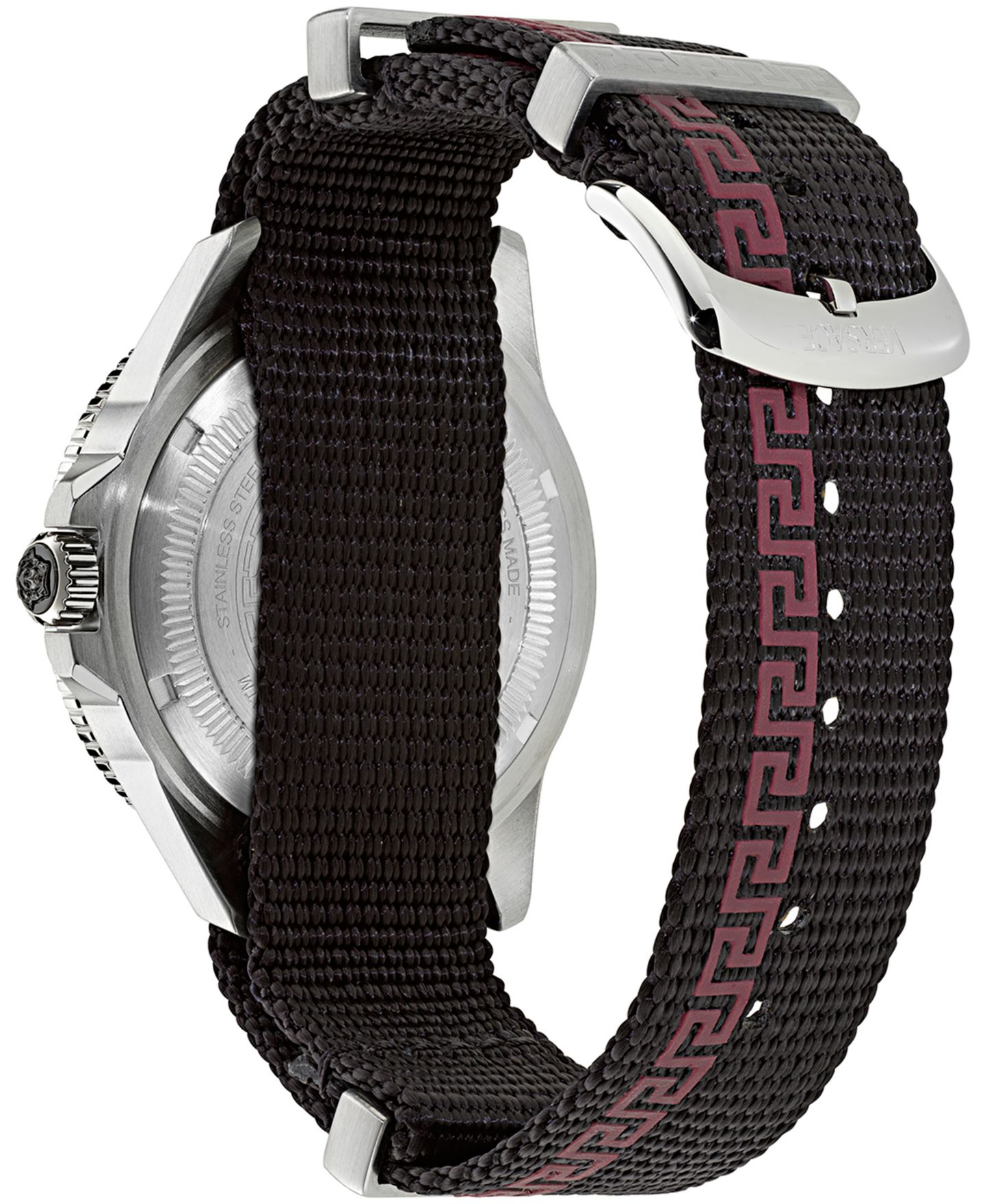 Мужские часы Versace Greca Force Black Matte Silver Stainless Steel Watch, 42mm — фото 3