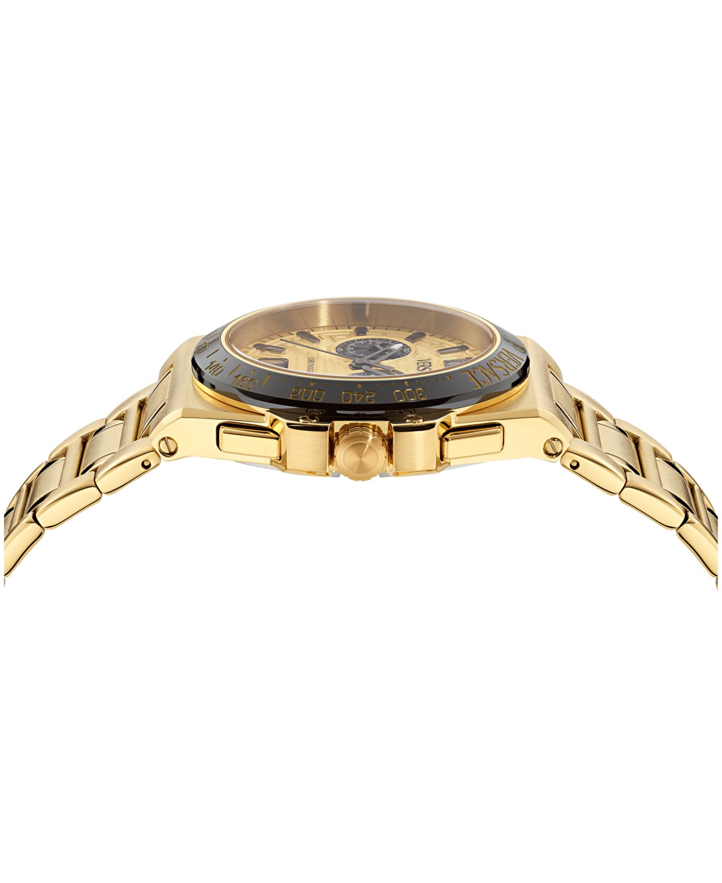 Мужские часы Versace Greca Reaction IP Yellow Gold Bracelet Watch, 43mm — фото 2