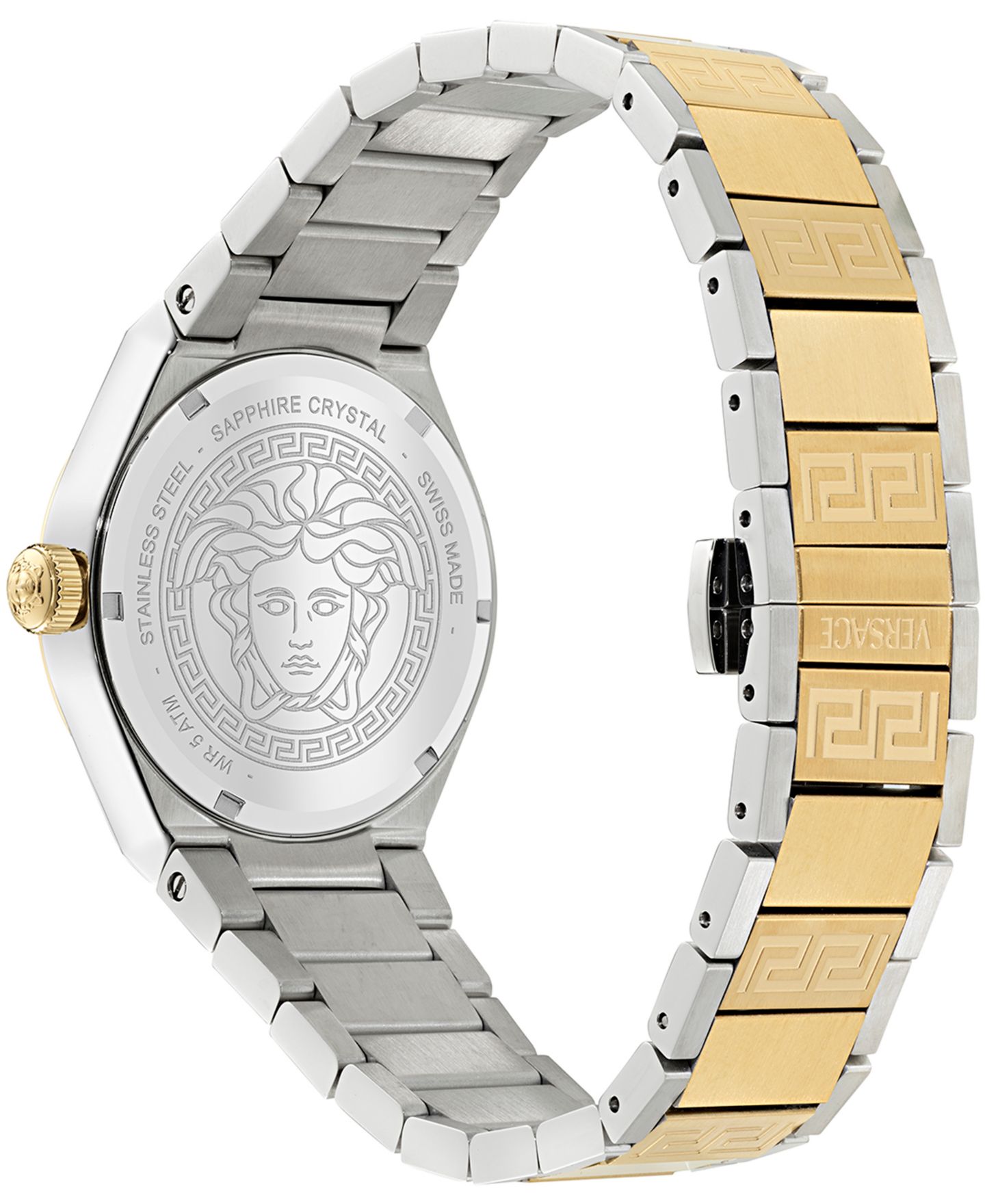 Женские часы Versace V-Auria Two Tone Bracelet Watch, 35mm — фото 3
