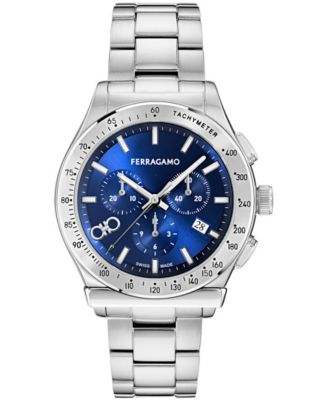 Men's Silver Stainless Steel Bracelet Watch, 42mm