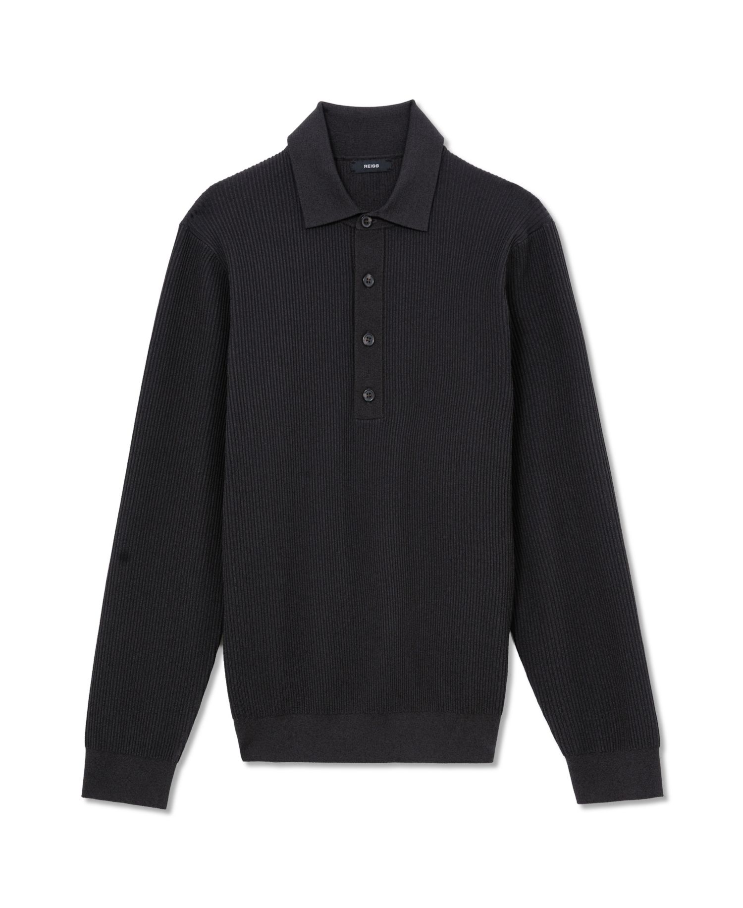 Men's Admiral Long-Sleeve Ribbed Polo Shirt
