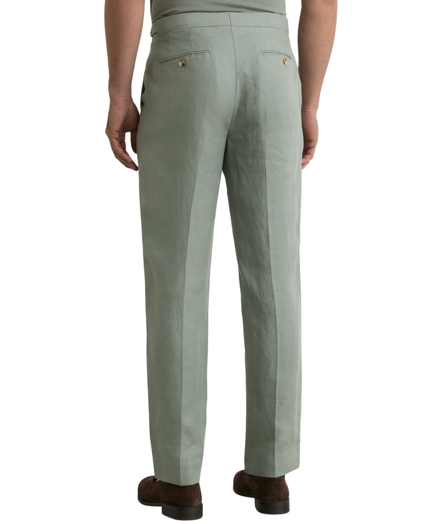 Men's Atlantic Linen-Twill Tailored-Fit Suit Pants