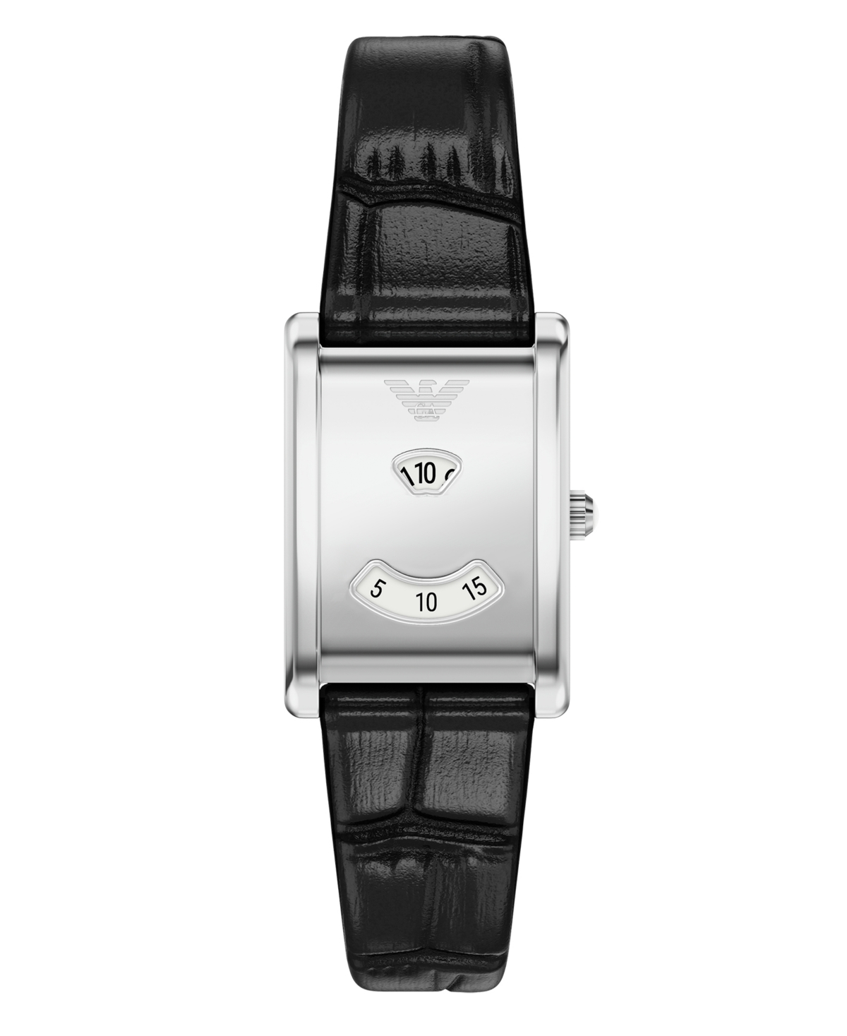 Emporio Armani Women's Two-Hand Quartz Mystery Hour Leather Watch 23mm - Black