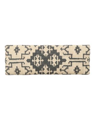 48" Cotton Blend Upholstered Southwest Bench
