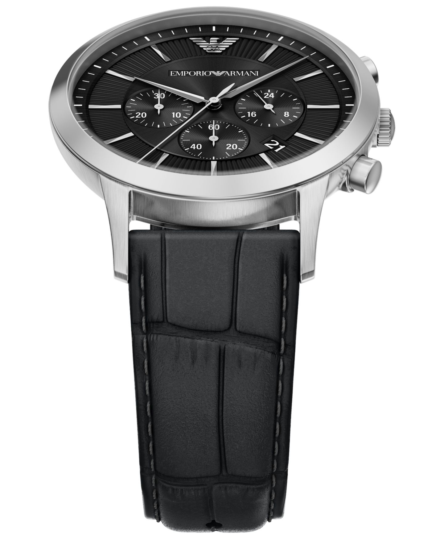 Мужские часы Emporio Armani Archetipo Chronograph Leather 43mm — фото 6