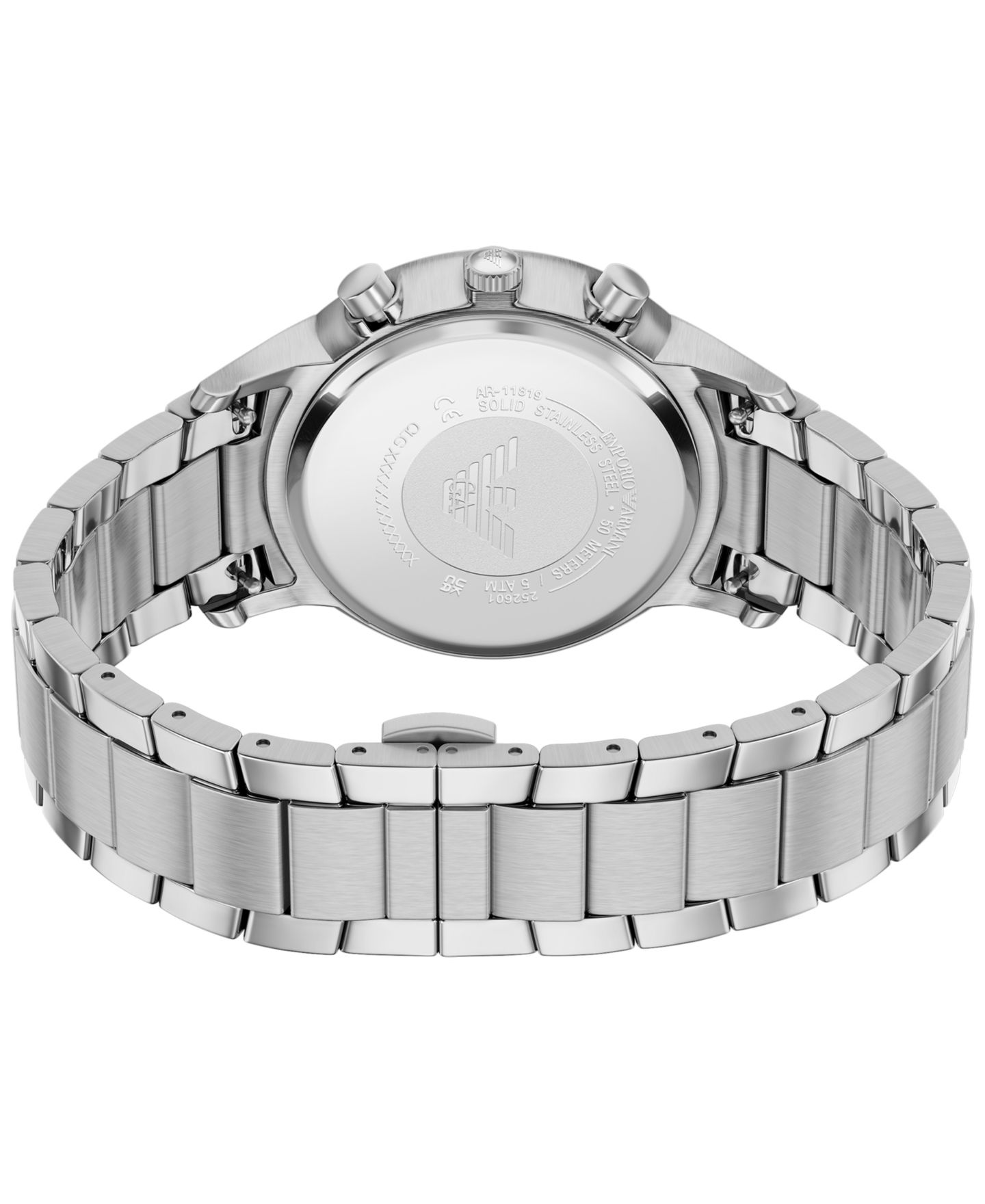 Мужские часы Emporio Armani Quartz Archetipo Chronograph Silver Stainless Steel Bracelet Watch 43mm — фото 5