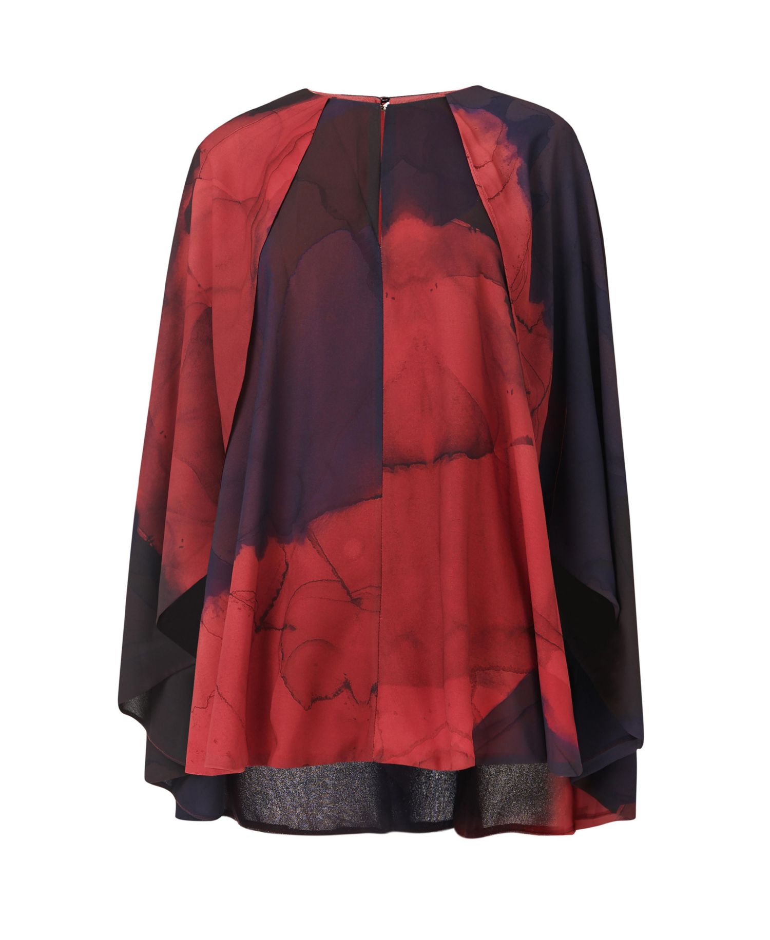 Women's Cape Sleeve Printed Blouse