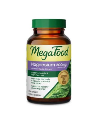 Magnesium 300mg, Magnesium Glycinate, Citrate, Malate, Heart, Nerve Health, 60 Capsules