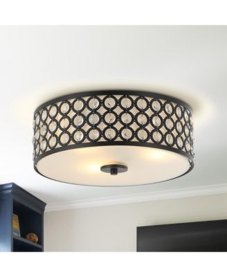Modern 3-Light Crystal Drum Flush Mount Ceiling Light
