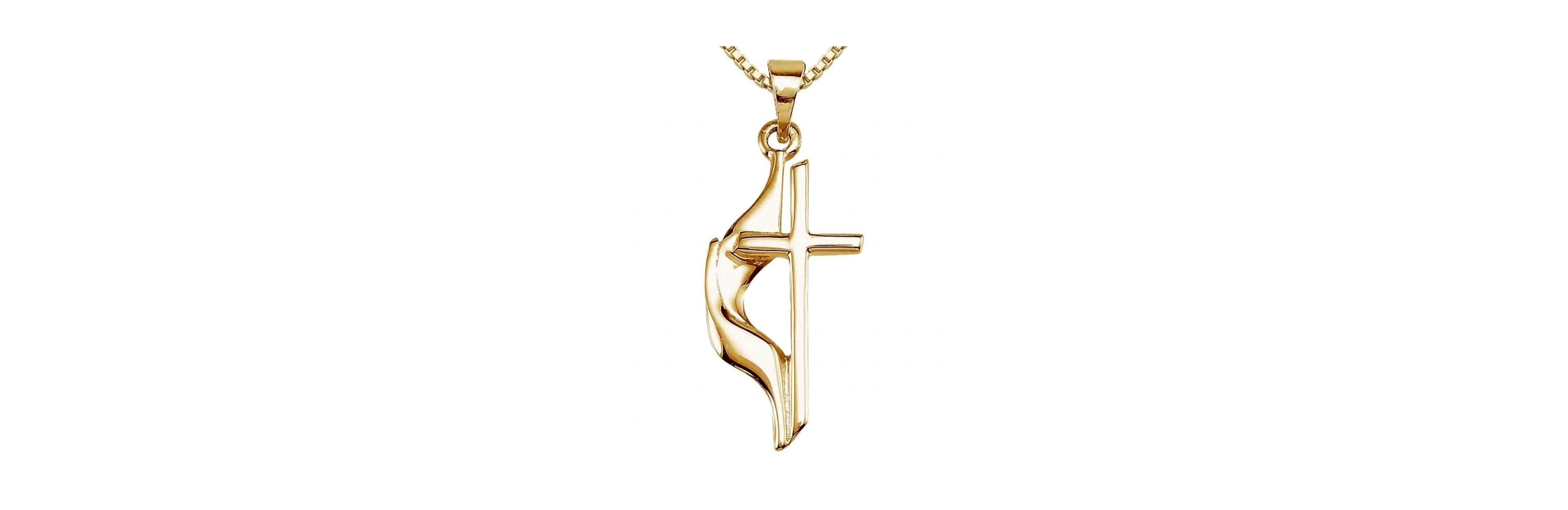 Curata Jewelry Methodist Cross Pendant