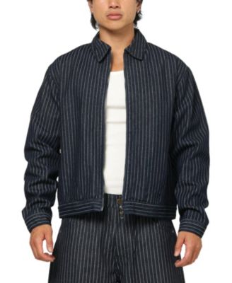 Men's Lockout Pinstripe Canvas Zip-Front Jacket