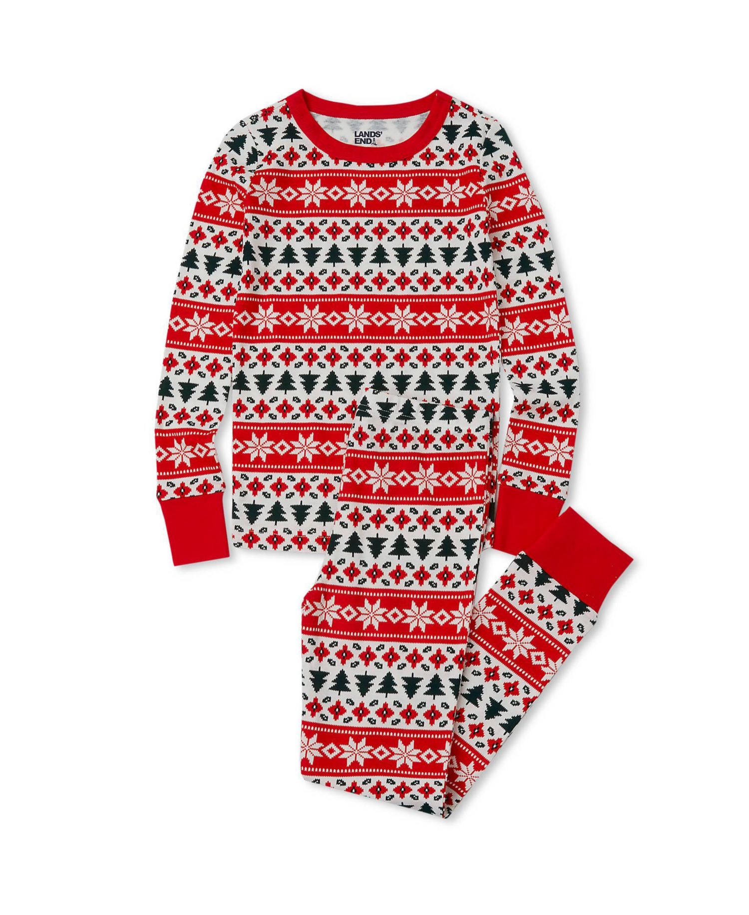 Слоновая кость/Красный Holiday Fairisle